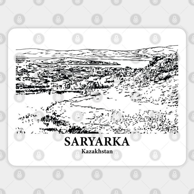 Saryarka - Kazakhstan Magnet by Lakeric